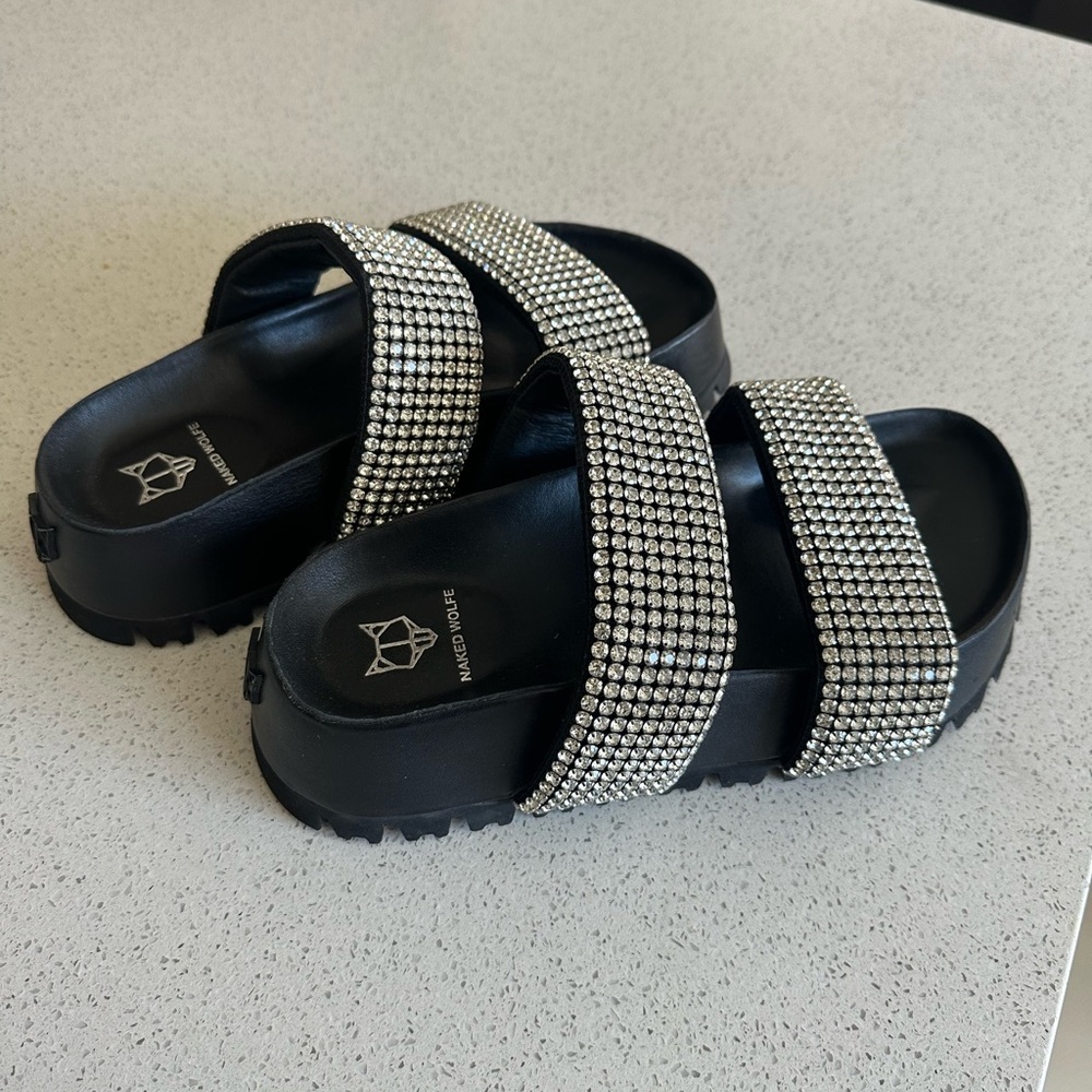 Naked Wolfe Valencia Black Diamond Nylon Slides - Picture 4 of 8